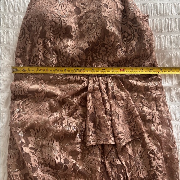 Cameron Blake Mother of the Bride Elegant Lace and Brad Trim Dress Sz 10 - Picture 4 of 15